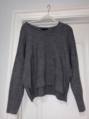 French Connection Heather Gray Crewneck Sweater